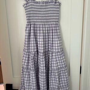 Hill House Nap Dress in Purple/White Gingham